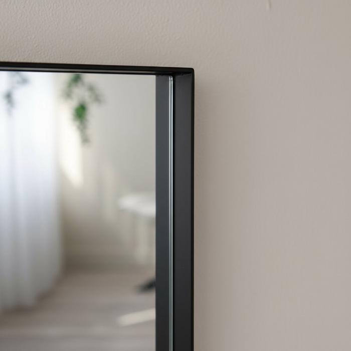 DMC  Stalen Passpiegel James Zwart 30x120 cm