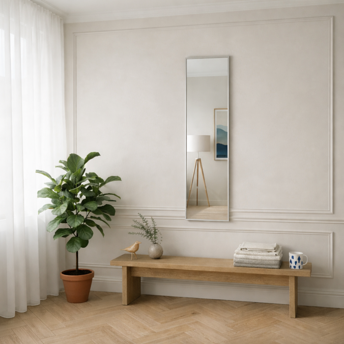 DMC  Stalen Passpiegel James Grijs 30x120 cm