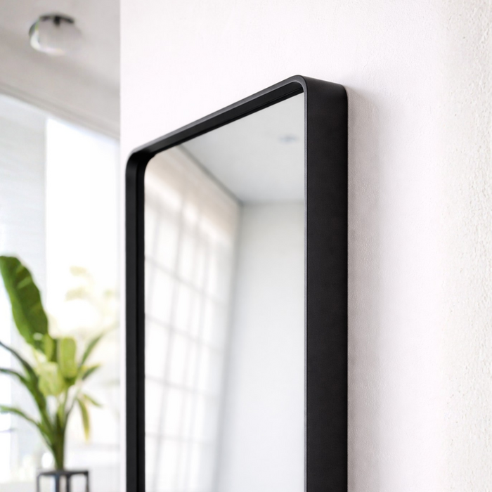 DMC  Wandspiegel Ovalis Zwart 60x225 Stalen Frame