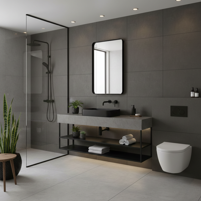 DMC  Wandspiegel Ovalis Zwart 50x90