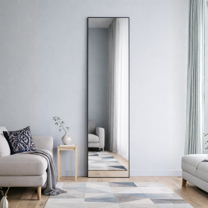 DMC  Grote Passpiegel Mara Zwart | 60x225