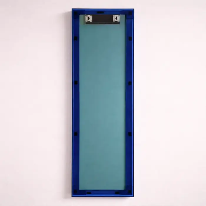 Spiegel Amber Blauw | met plexiglas lijst | 40x135
