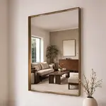 WALLMORE Spiegel Amber | met plexiglas lijst | Bruin 60x75