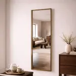 WALLMORE Spiegel Amber | met plexiglas lijst | Bruin 40x135