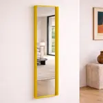 Spiegel Amber Geel | met plexiglas lijst | 40x135