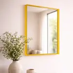 WALLMORE Spiegel Amber Geel | met plexiglas lijst | 60x75