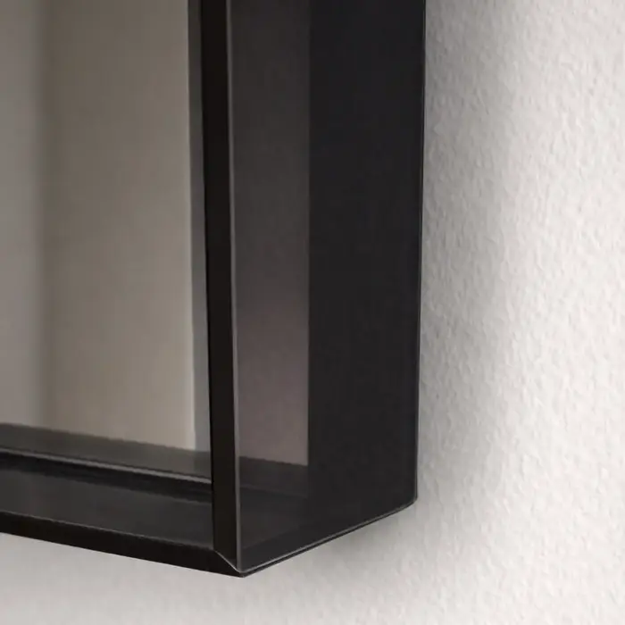 WALLMORE Spiegel Amber Zwart | met plexiglas lijst | 40x135