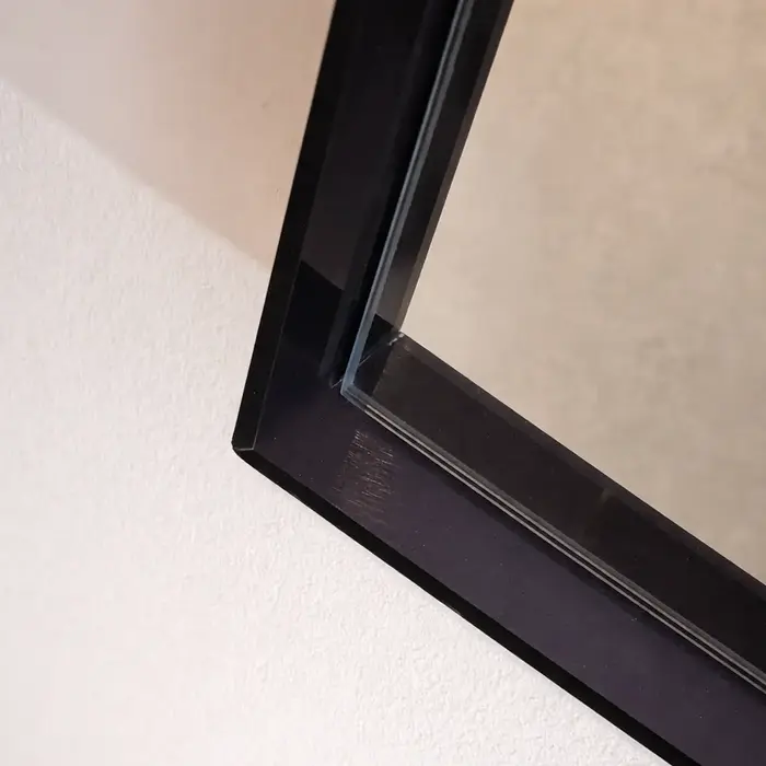 WALLMORE Spiegel Amber Zwart | met plexiglas lijst | 40x135