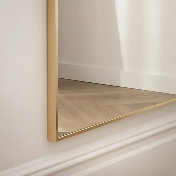 WALLMORE Boogspiegel Kaja Goud met Staander 75x180 cm