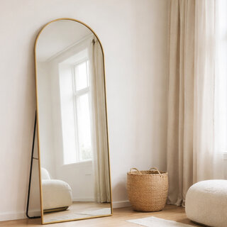 WALLMORE Boogspiegel Kaja Goud 75x180 cm