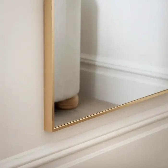 Passpiegel Stijn Goud met Staander 47x160 cm