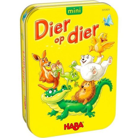 Haba Behendigheidsspel Dier op Dier Mini Haba Behendigheidsspel Dier op Dier Mini