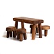 Bumbu Toys Houten tafel en 4 stoelen (SET) Bumbu Toys Houten tafel en 4 stoelen (SET)