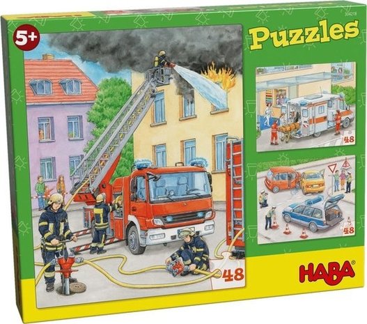 Haba Puzzels - Hulpvoertuigen Haba Puzzels - Hulpvoertuigen