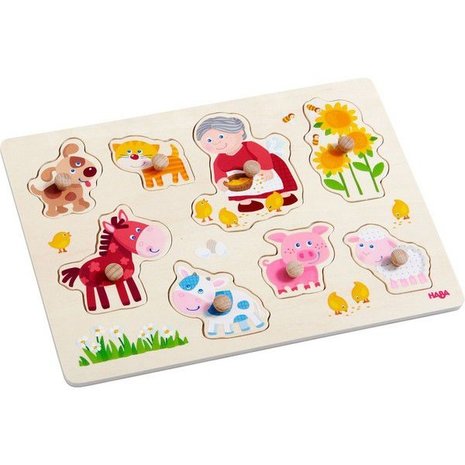 Haba Inlegpuzzel Oma Linda's dieren Haba Inlegpuzzel Oma Linda's dieren