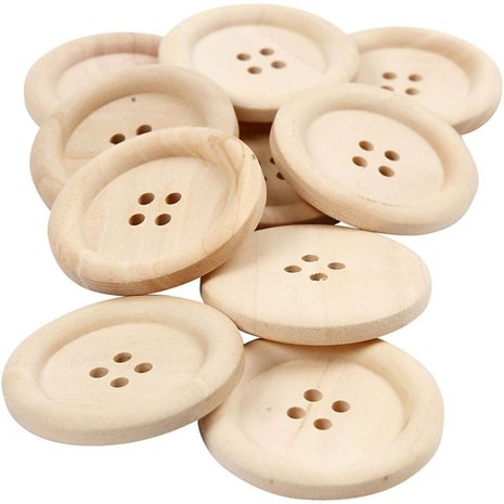 Houten knopen (10 stuks) Houten knopen (10 stuks)