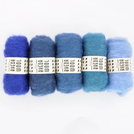 Bheda Wol Wol Blauwtinten Bheda Wol Wol Blauwtinten