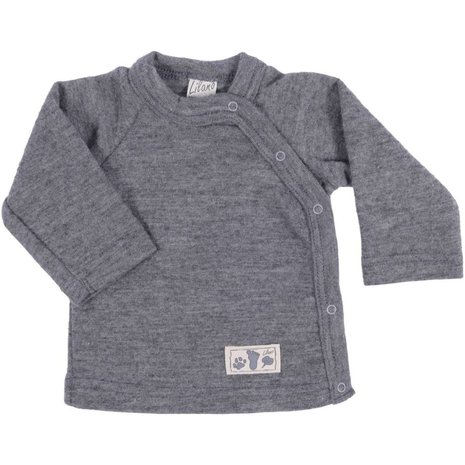 Lilano Overslagshirt Wolzijde - grijs Lilano Overslagshirt Wolzijde - grijs