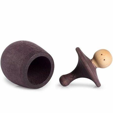 Grapat Houten poppetje in bakje - paars Grapat Houten poppetje in bakje - paars
