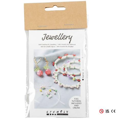 Elastische armbandjes en oorbellen maken - Kersen Elastische armbandjes en oorbellen maken - Kersen