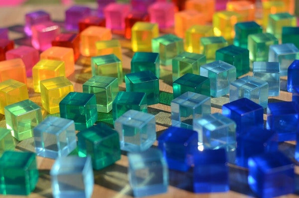 Bauspiel Lucent Cubes (Doorschijnende Blokken) (20 stuks) Bauspiel Lucent Cubes (Doorschijnende Blokken) (20 stuks)