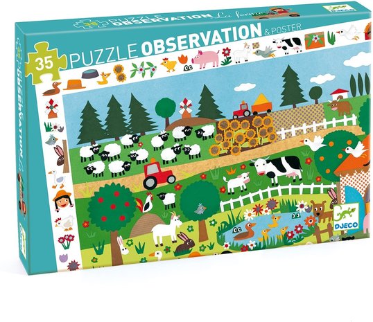 Djeco Observatiepuzzel de Boerderij (35 stuks) Djeco Observatiepuzzel de Boerderij (35 stuks)