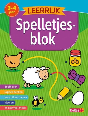 Deltas Leerrijk spelletjesblok 3-4 jaar Deltas Leerrijk spelletjesblok 3-4 jaar