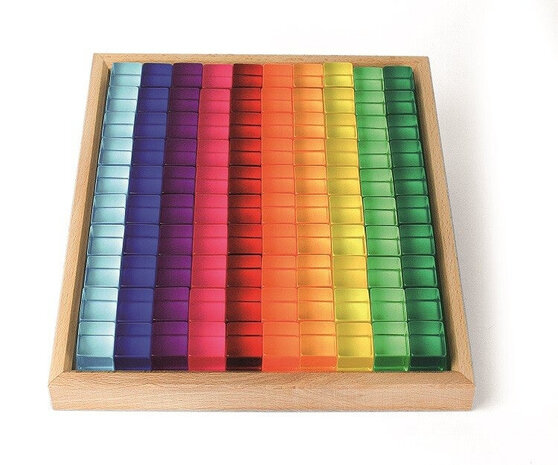 Bauspiel Lucent Cubes (Doorschijnende blokken) 100 stuks Bauspiel Lucent Cubes (Doorschijnende blokken) 100 stuks