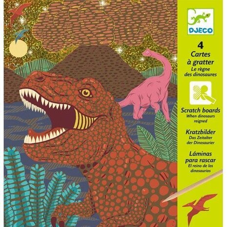 Djeco Kraskaarten Dinosaurus Djeco Kraskaarten Dinosaurus