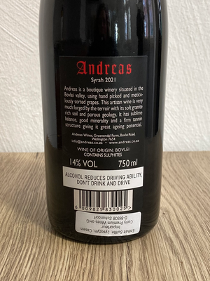 Andreas Andreas Shiraz 2021
