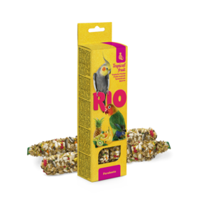 RIO RIO Bastoncini per parrocchetti con frutta tropicale, 2x75 g