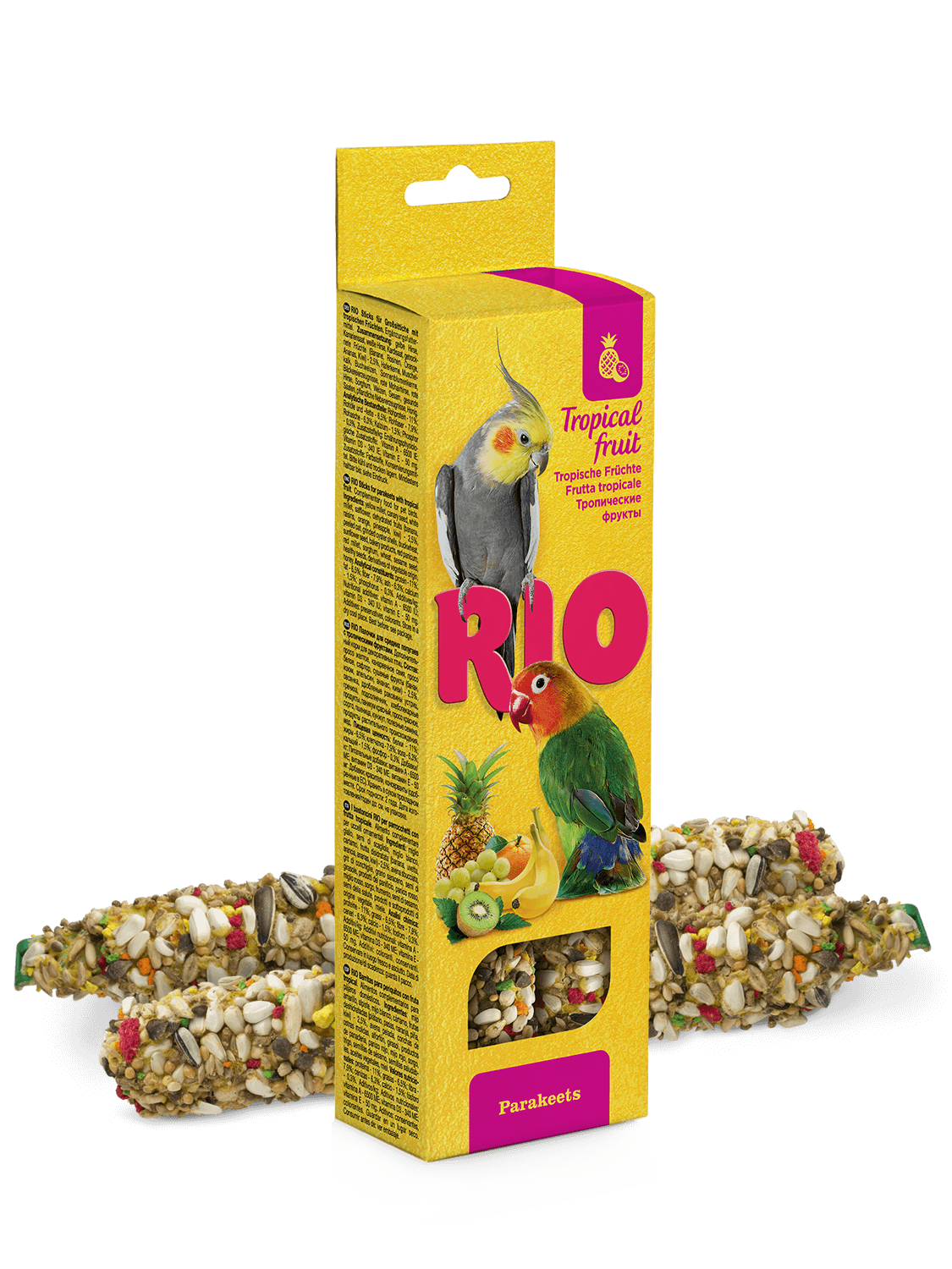 RIO RIO Sticks für Grosssittiche mit tropischen Früchten, 2x75 g