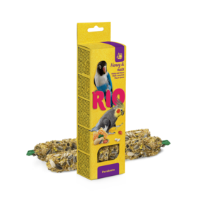 RIO RIO Bastoncini per cocorite con miele e noci, 2x75 g