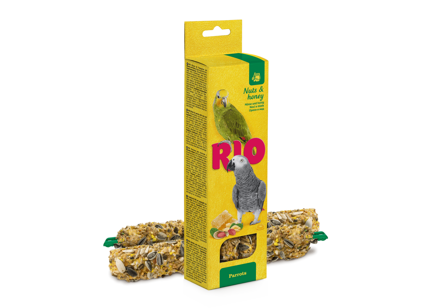 RIO RIO Sticks for parrots with honey and nuts, 2x90 g