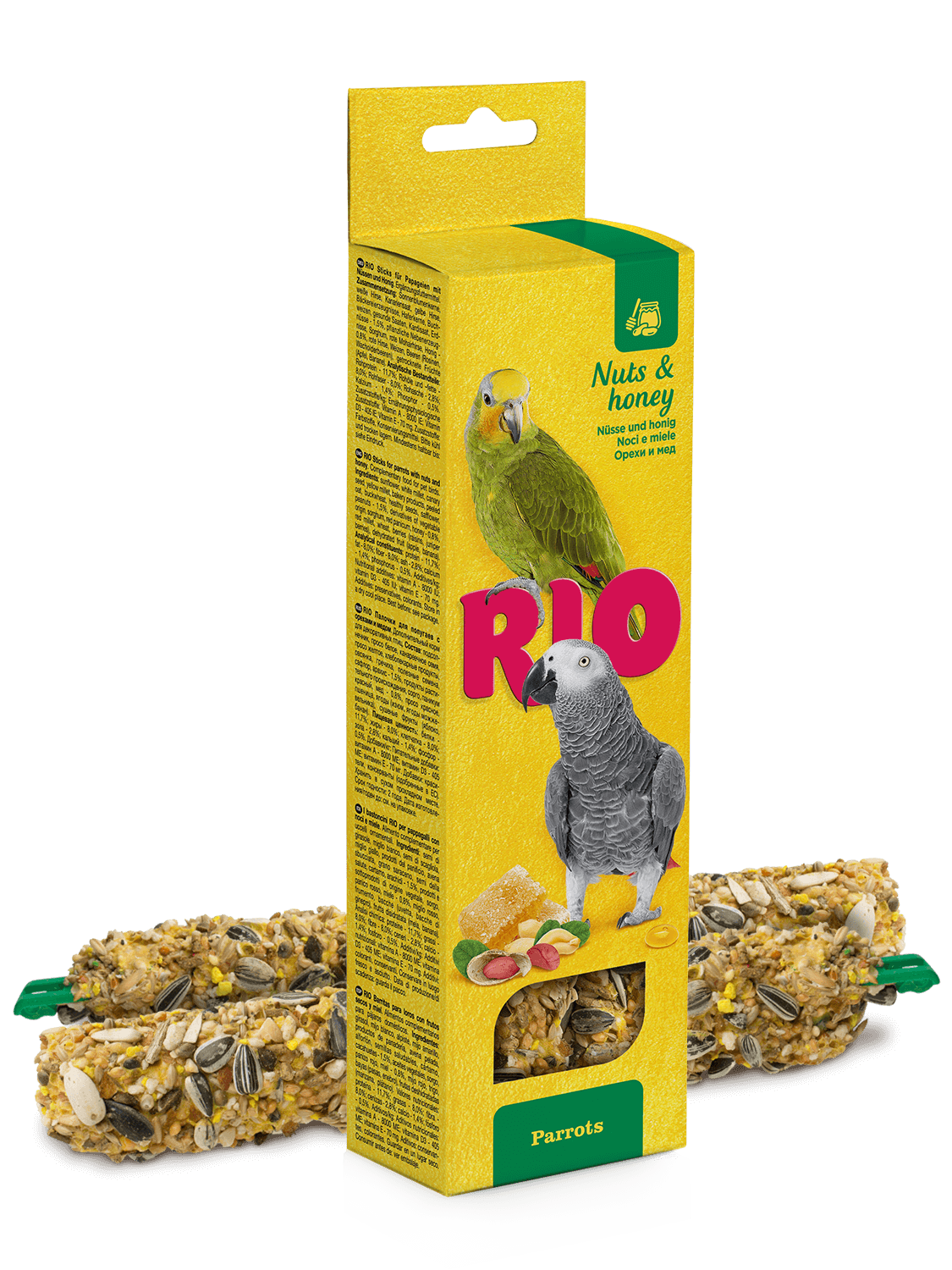 RIO Sticks per parrocchetti con miele e noci, 2x90 g