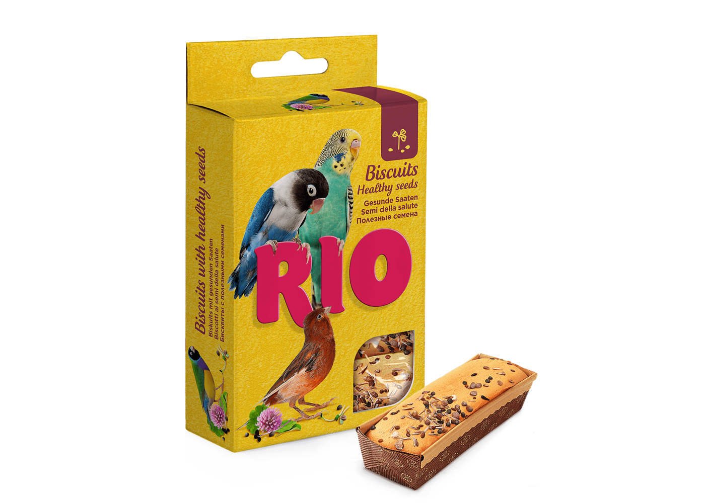 RIO Biscotti con semi sani per tutti i tipi di uccelli, 5x7 g