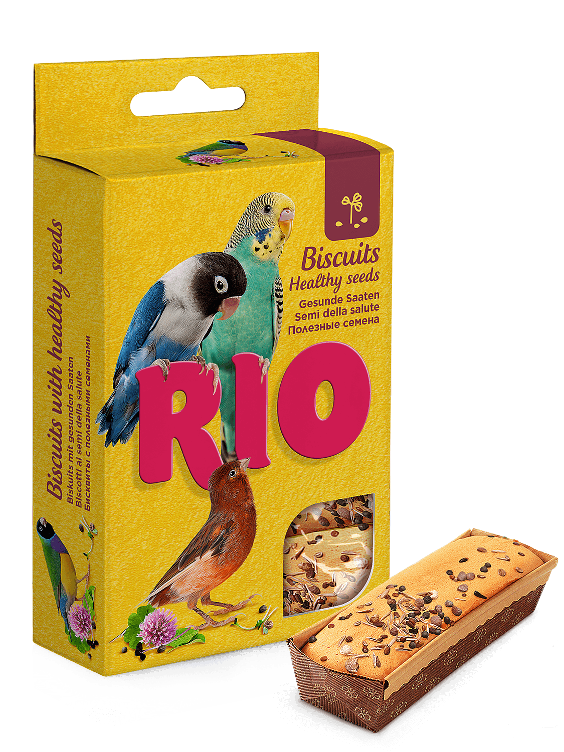 RIO Biscotti con semi sani per tutti i tipi di uccelli, 5x7 g