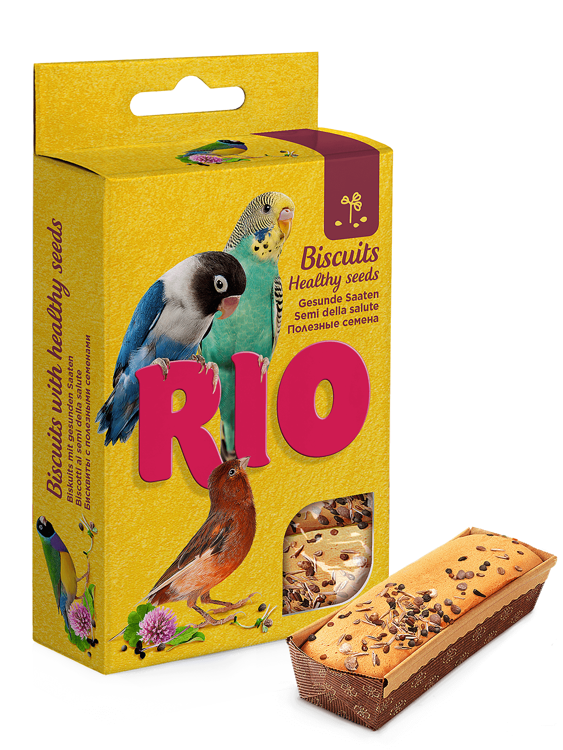 RIO RIO Biscuits for all birds with healthy seeds, 5x7 g