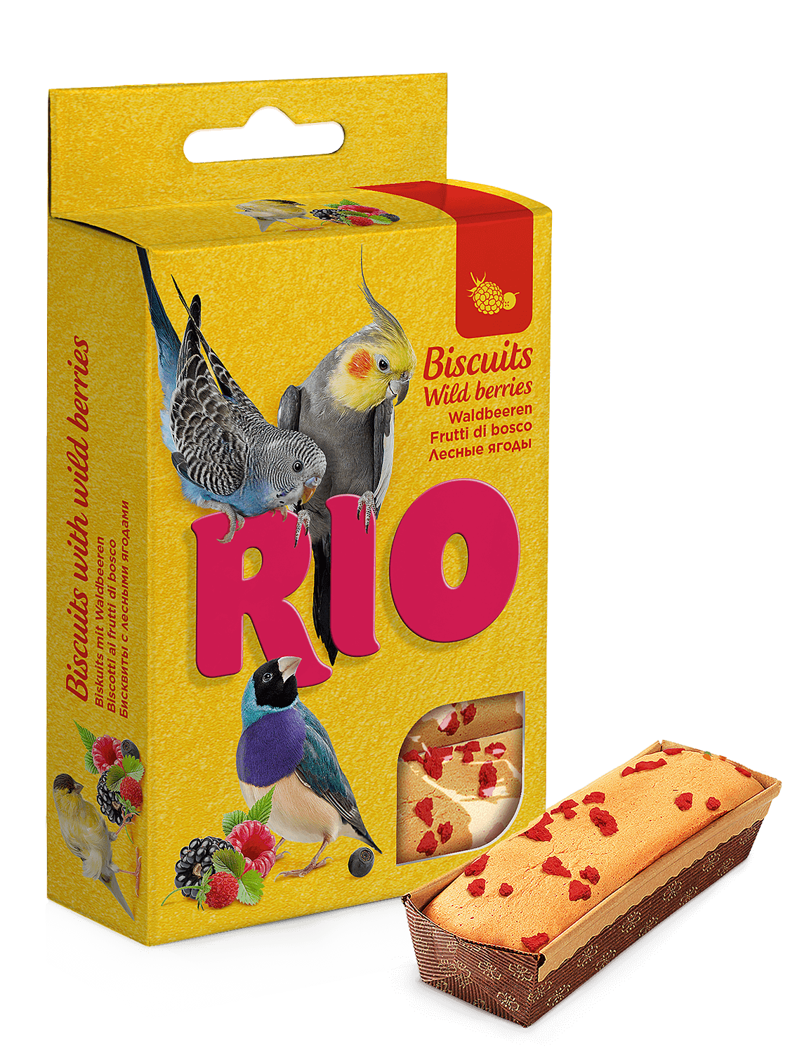 RIO Kekse mit Waldbeeren für alle Vogelarten, 5x7 g