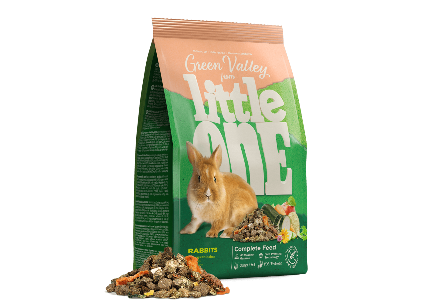 Little One Mangime per conigli Green Valley, 750 g