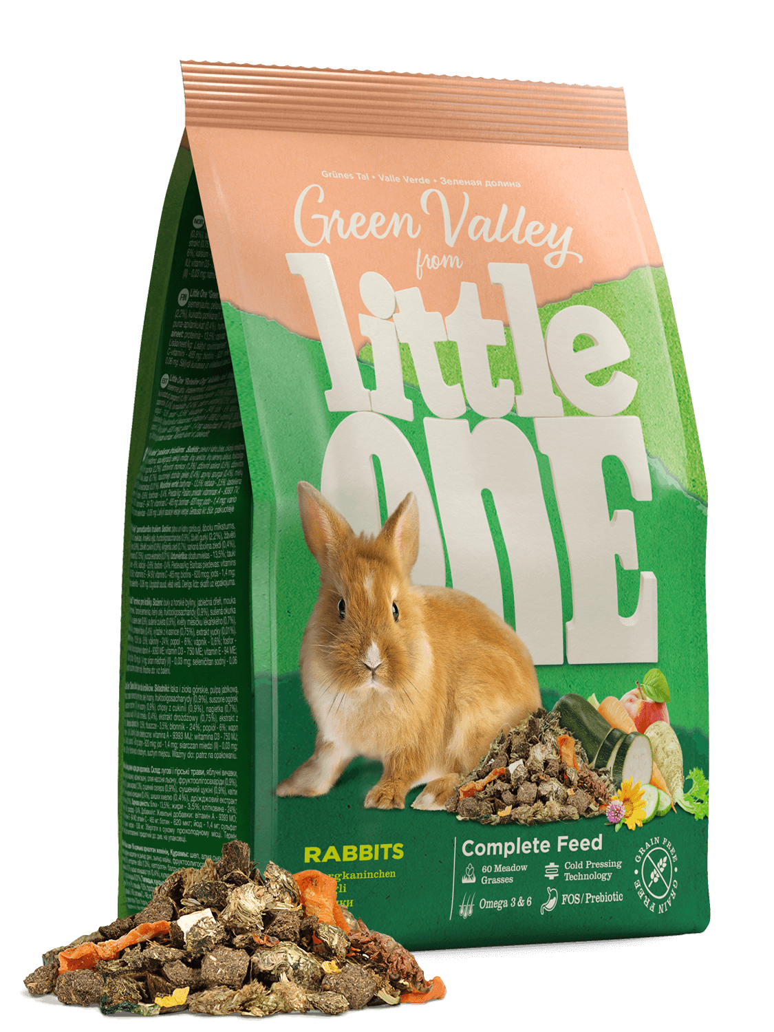 Little One Mangime per conigli Green Valley, 750 g