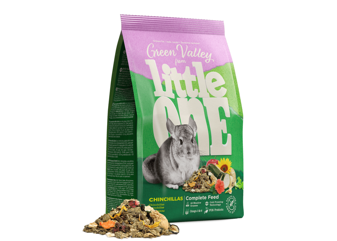 Little One Mangime Green Valley per cincillà, 750 g