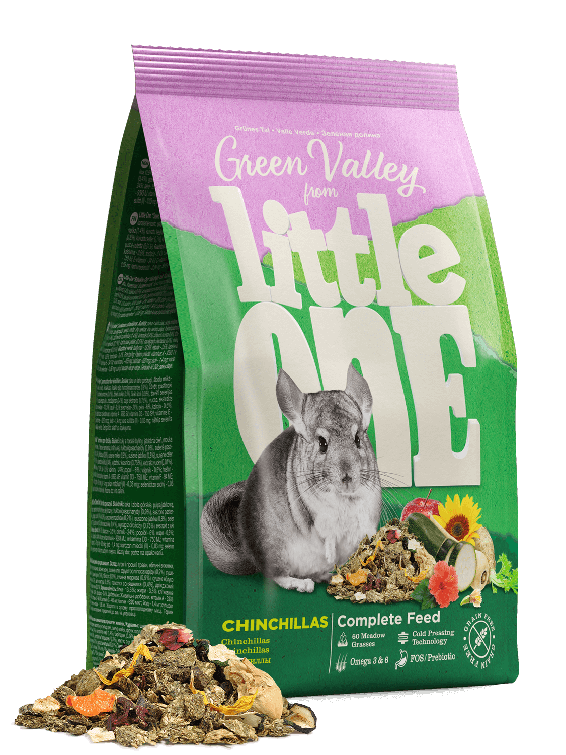 Little One Mangime Green Valley per cincillà, 750 g