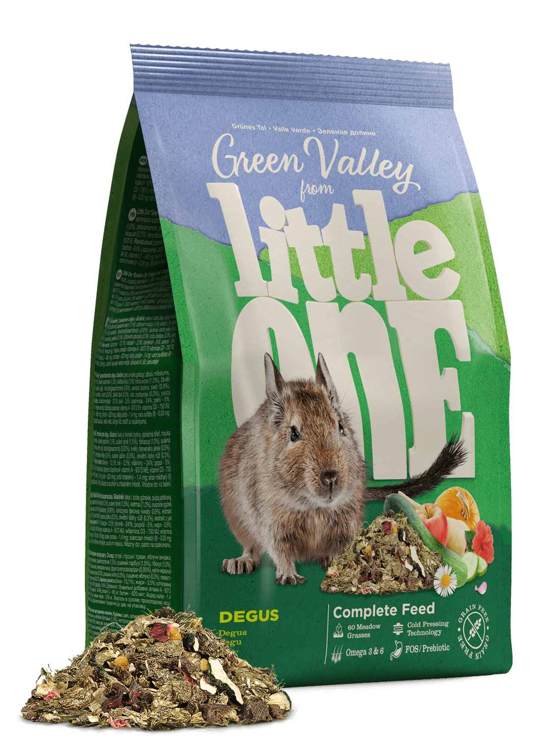Little One Green Valley cibo per degus, 750 g