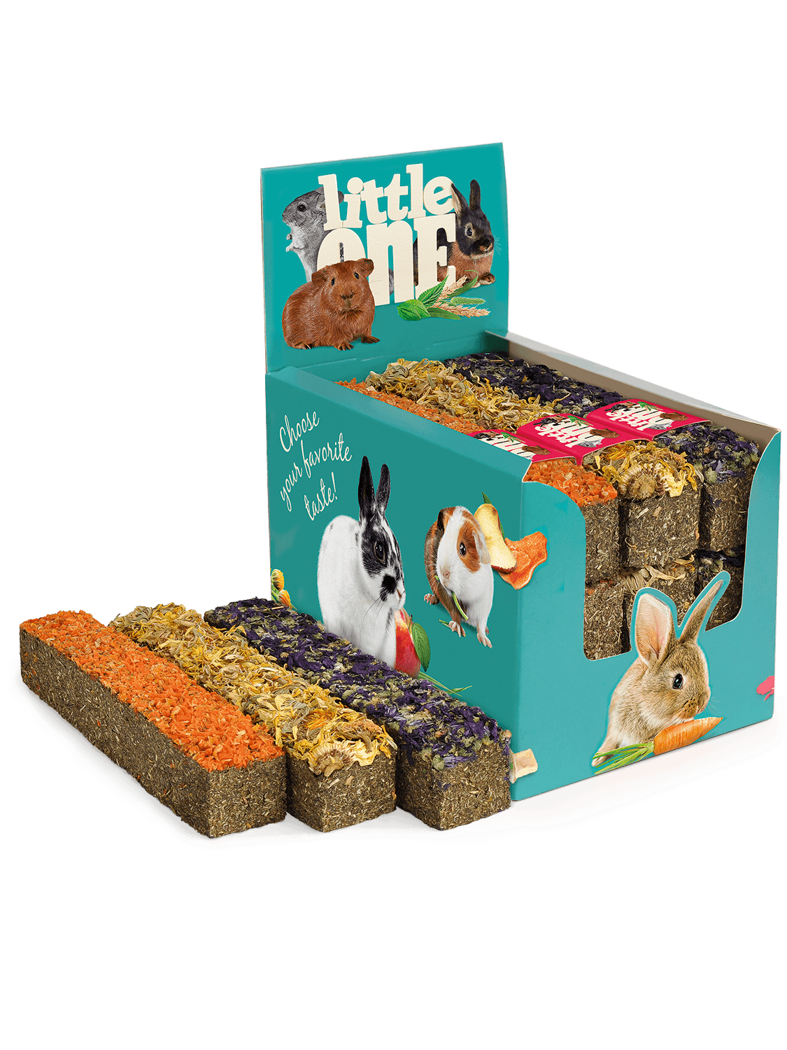 Little One Little One Nibble Stick of Meadow Grasses (Carrot, Cheesy Herb Flowers, Marigolds), 9x85 g