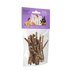 Little One Little One Yummy legno da rosicchiare con petali ed erbe, 35 g