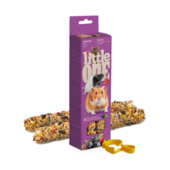 Little One Little One bastoncini da sgranocchiare per criceti, ratti, topi e gerbilli con bacche, 2x60 g