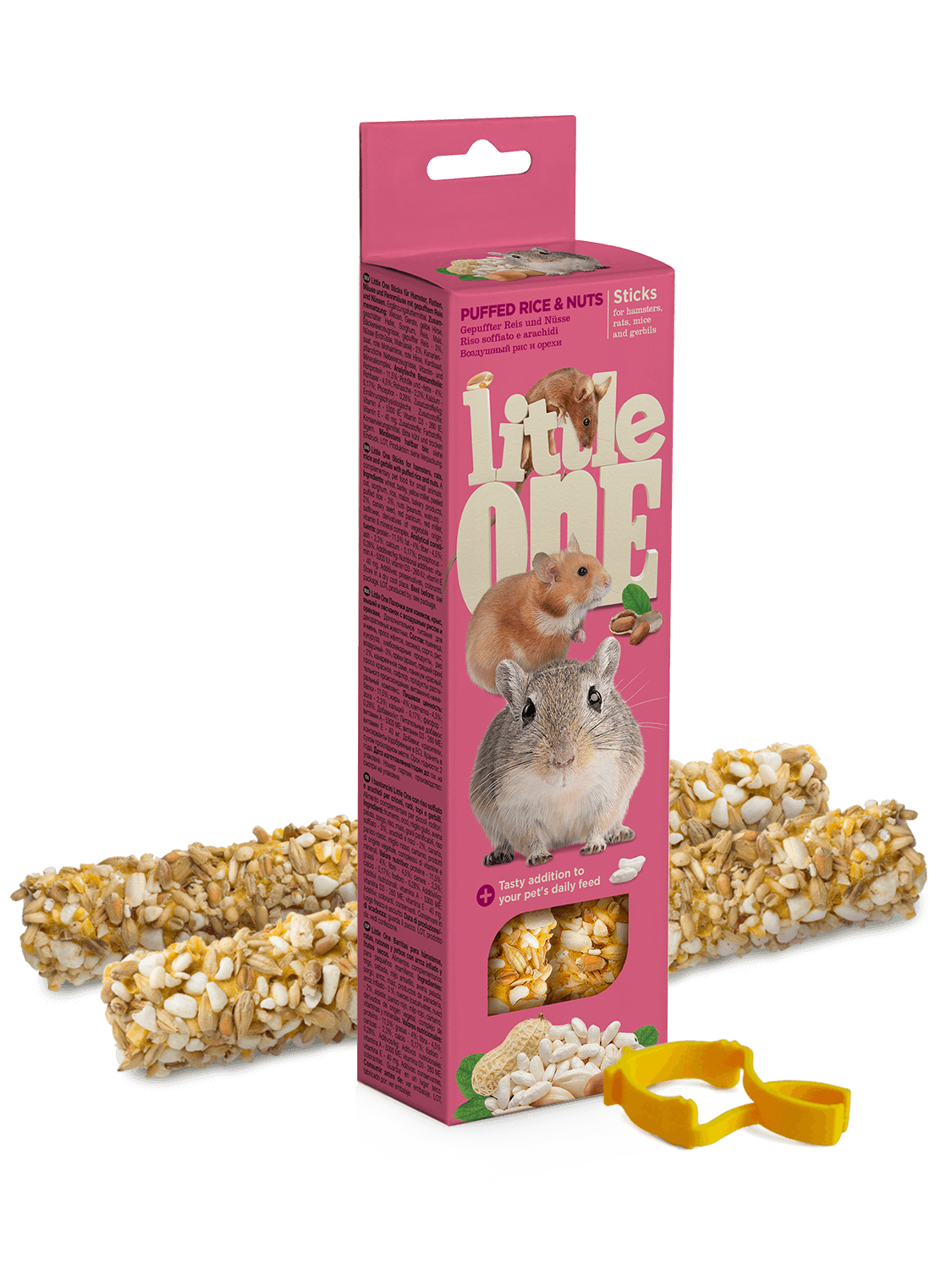 Little One Little One Sticks For Hamsters, Rats, Mice And Gerbils With Puffed Rice And Nuts, 2x55 g