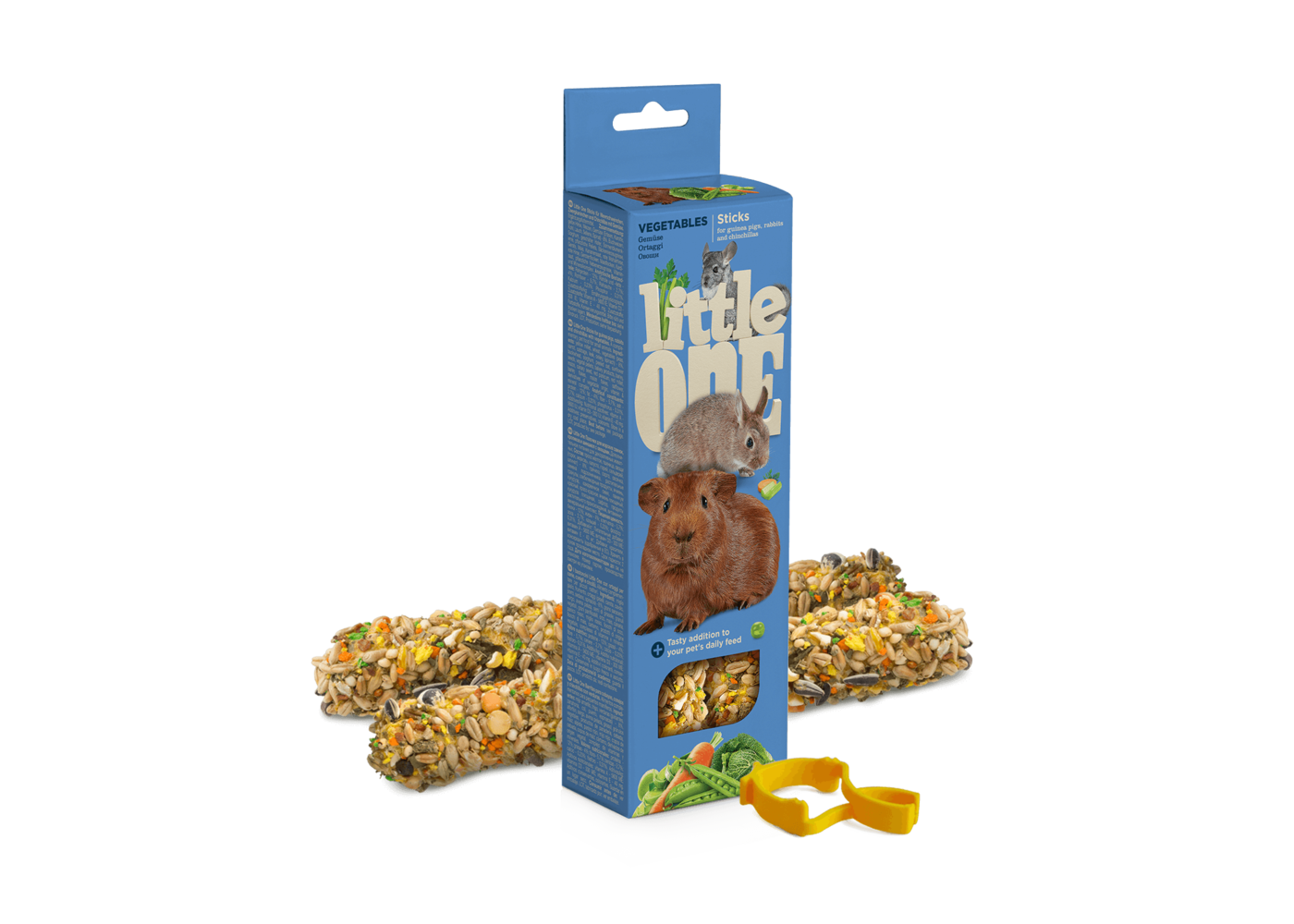 Little One stecche da sgranocchiare per cavie, conigli e cincillà con verdure, 2x60 g