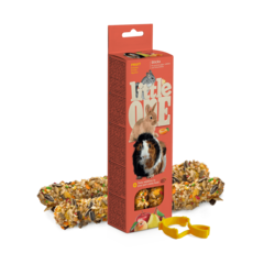 Little One Little One stecche da sgranocchiare per cavie, conigli e cincillà con frutta, 2x60 g